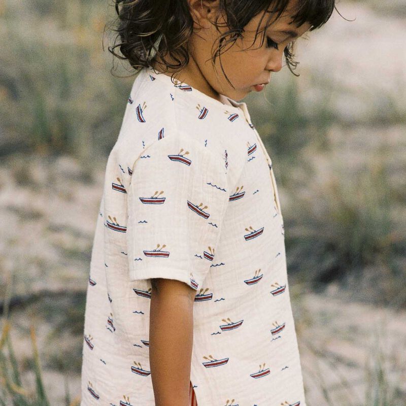 Nature Baby Short Sleeve Caravan Shirt Muslin image number 1